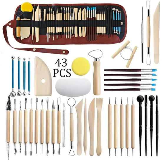 Pottery Clay Sculpting Tools Kit 8-62 PCS/Set, Cerramic Wax Clays Carving Tool