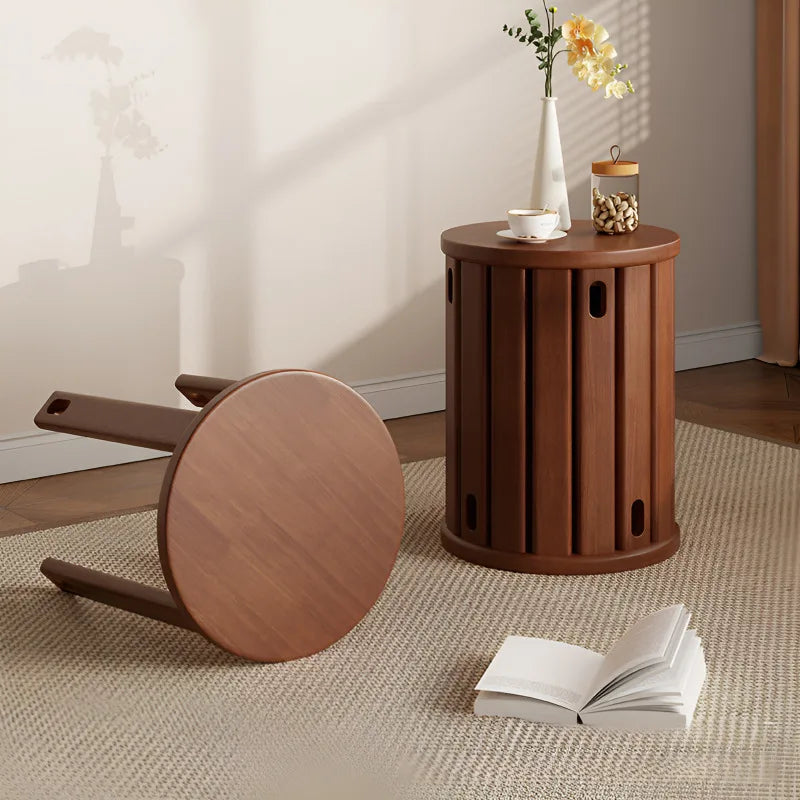 Multifunction Solid Wood Stools, One Turns Into 4 Stools, Strong