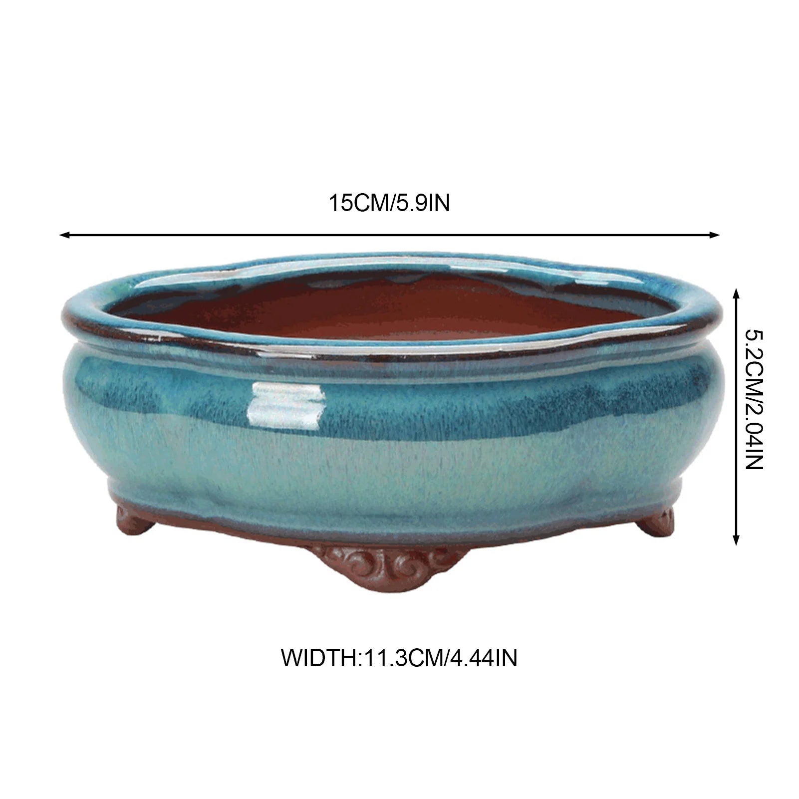 Ceramic Garden Planter Pots Elegant Breathable Pottery Bonsai Pots