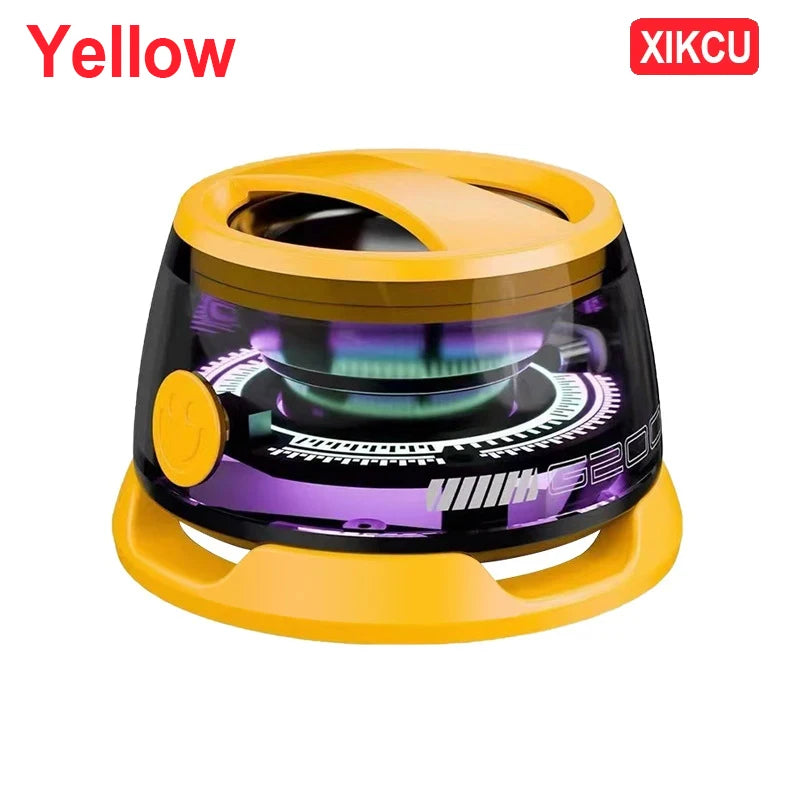 Mini Stereo Magnetic Bluetooth XIKCU Portable Speaker RGB Color light Phone Holder