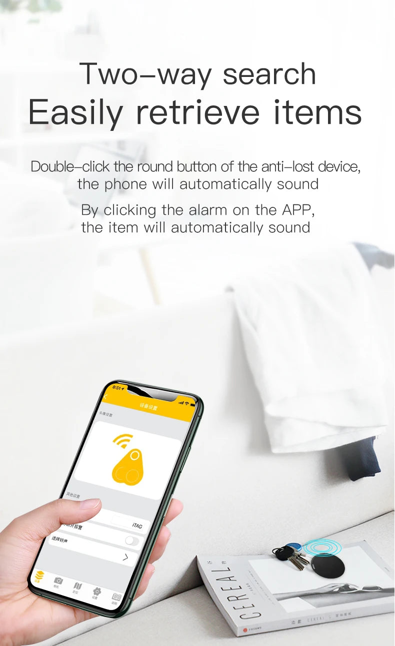 Mini GPS Locator Bluetooth Find Keys, Pets, Children, Belongings