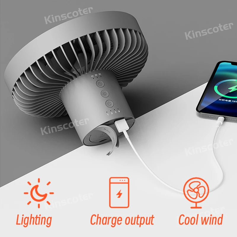 Fan Portable Rechargeable Camping desktop