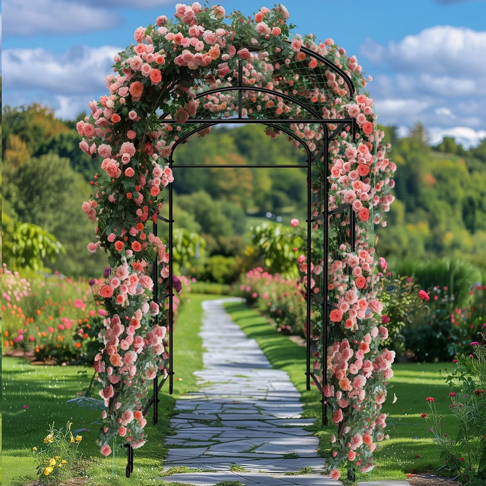 U-Shaped Metal Trellis, Support Frame For Climbing Plants