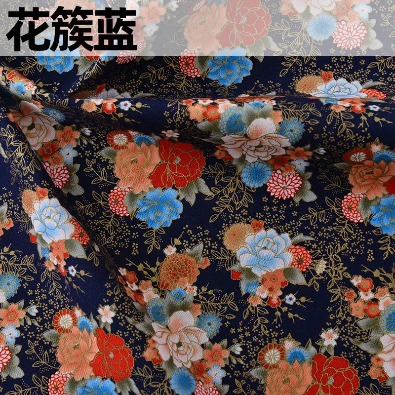 Pure Cotton Fabric Japanese Style Print 100cm x 145cm