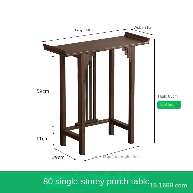 Chinese-Style Foyer or Entrance table, Bamboo and solid Wood