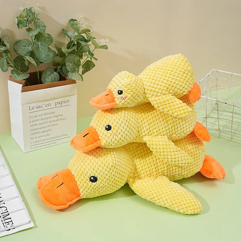 Plush Companion Sleeping Duck Dog Toys for Small Large Dogs Bite Resistant Teeth