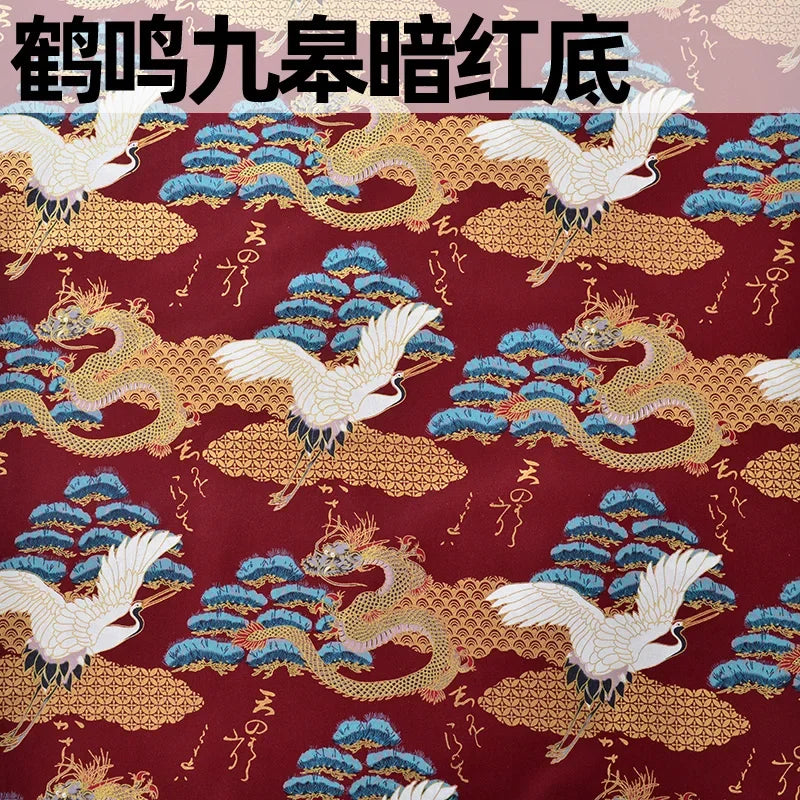Pure Cotton Fabric Japanese Style Print 100cm x 145cm