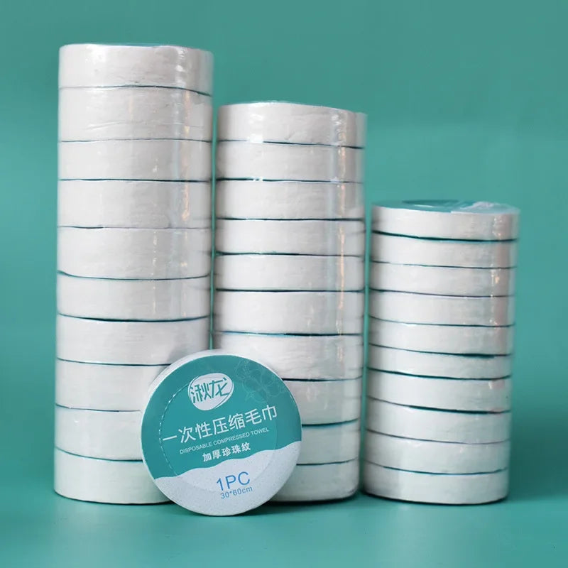 10PCS Set Compressed Towel Travel Quick Dry Wash Cloth Washable