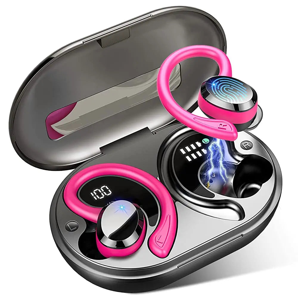 Wireless Earbuds, Bluetooth 5.3 Earbuds Stereo Bass, Noise Cancelling Mic., Waterproof, 40h Playback