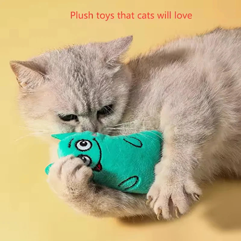 Cartoon Animal Toys, Durable Bite-Resistant, Plush Interactive Cat Toys