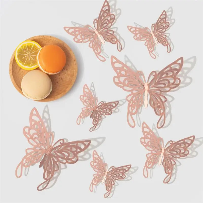 Butterfly 12PCS Hollow Wall Stickers Wall Decorations