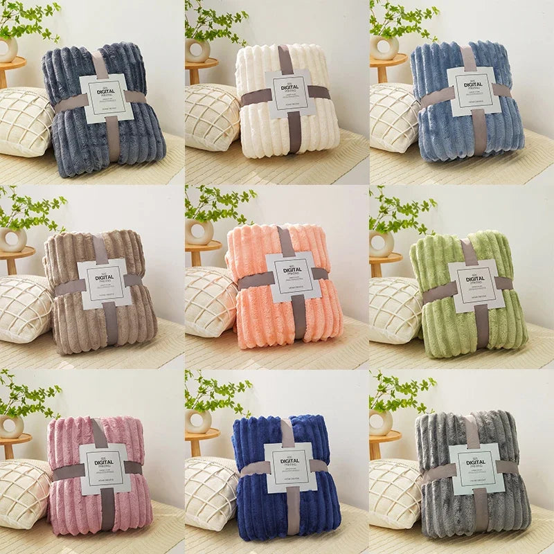Fluffy Velvet Blanket Plush, Throw or Bed Blanket