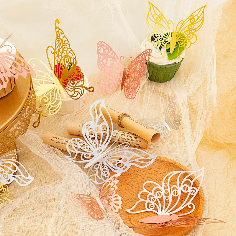 Butterfly 12PCS Hollow Wall Stickers Wall Decorations