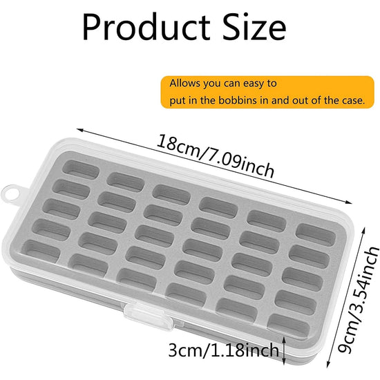 30 Grid Bobbin Storage Box Empty Clear Plastic Lid For Household Craft Sewing Accessories Tool