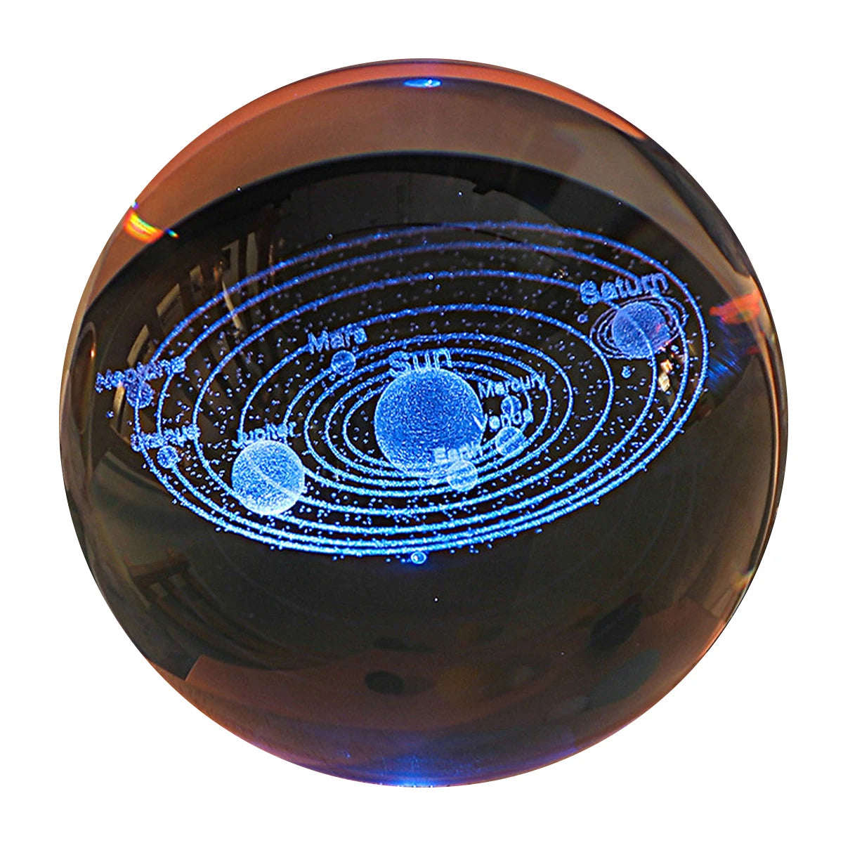 3D Glowing Planetary Crystal Ball Night Light