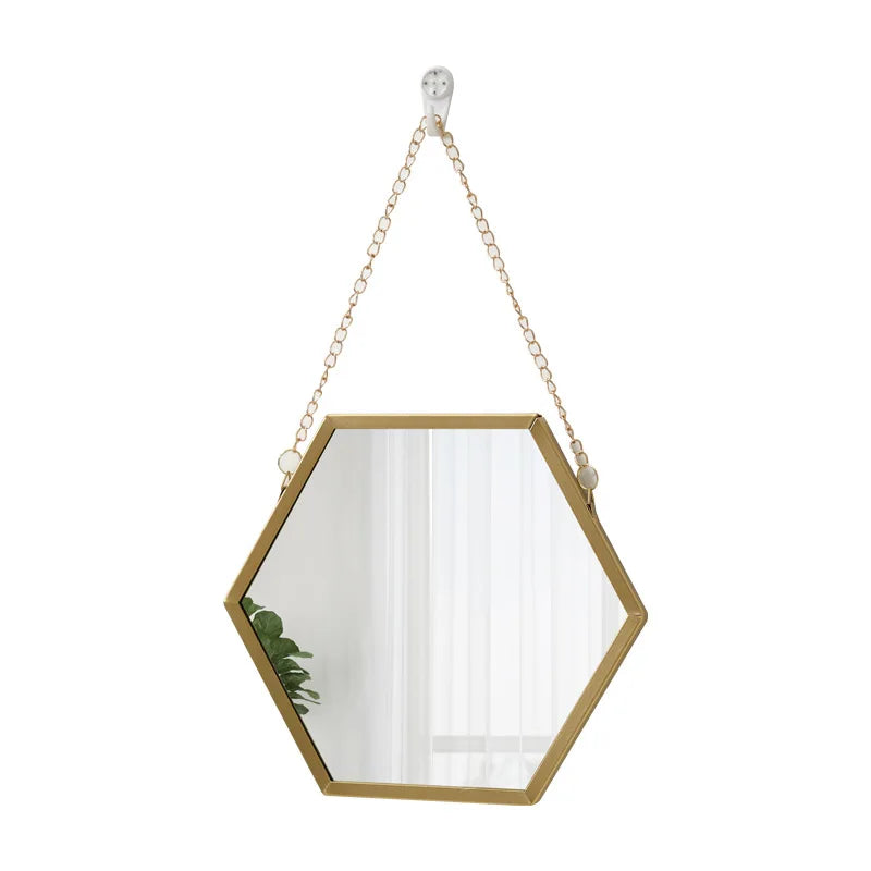 Hexagon Shaped Mirrors Wall Decor