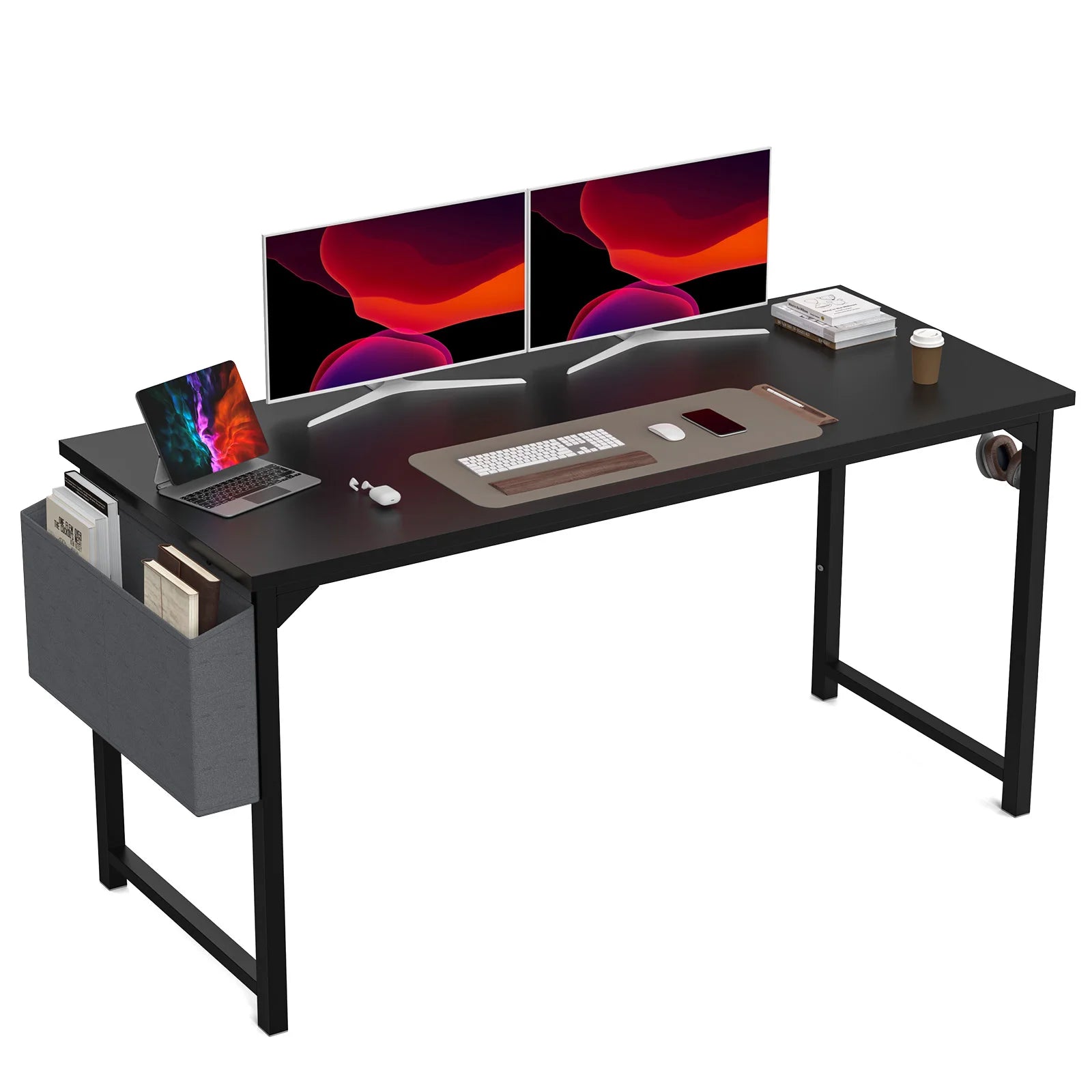Computer Desk, Writing, Office, Gaming, Compact, Easy Assembly