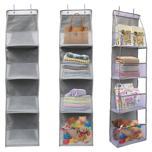 ! PCS 4/6 Layer Over the Door Hanging Organizer, Use for Cosmetics, Storage, Nursery, Bathroom