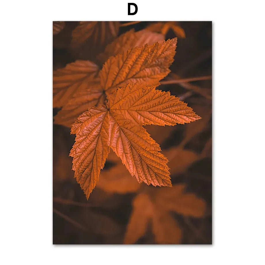 Wall Art Canvas Print Autumn Lake Sunshine Through Tree Maple