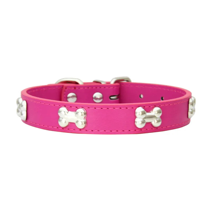 Durable Leather Dog Collars: Small, Medium, Large Size