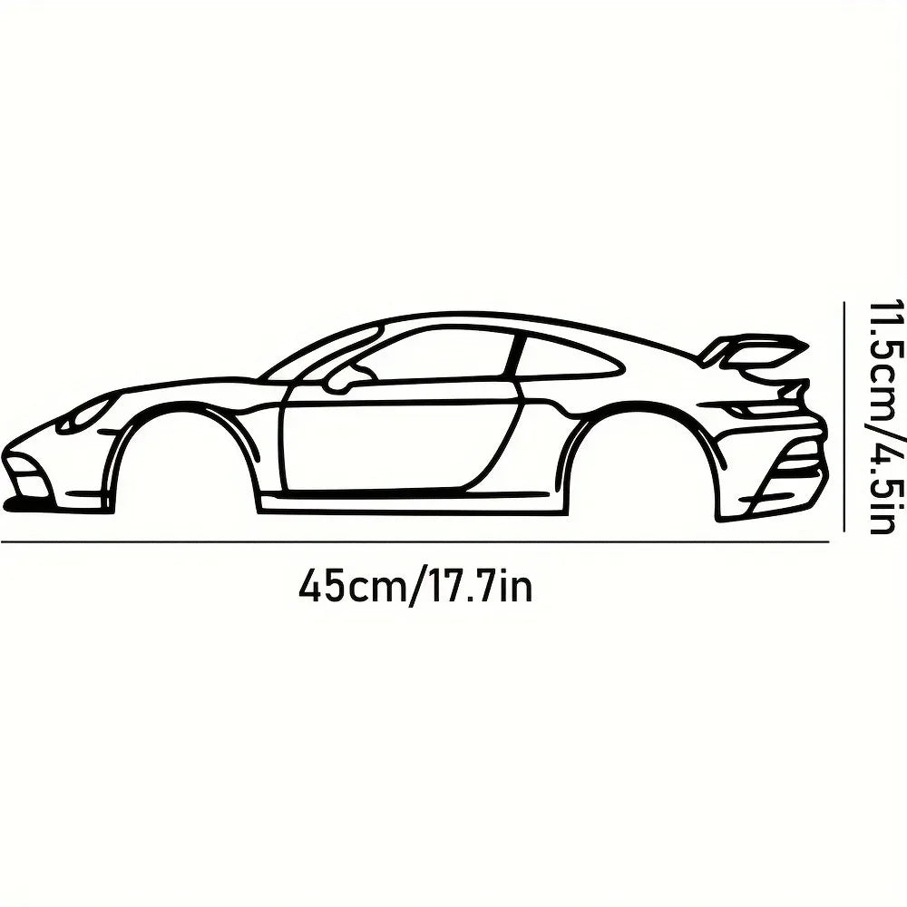 Black Metal Sports Cars Wall Art