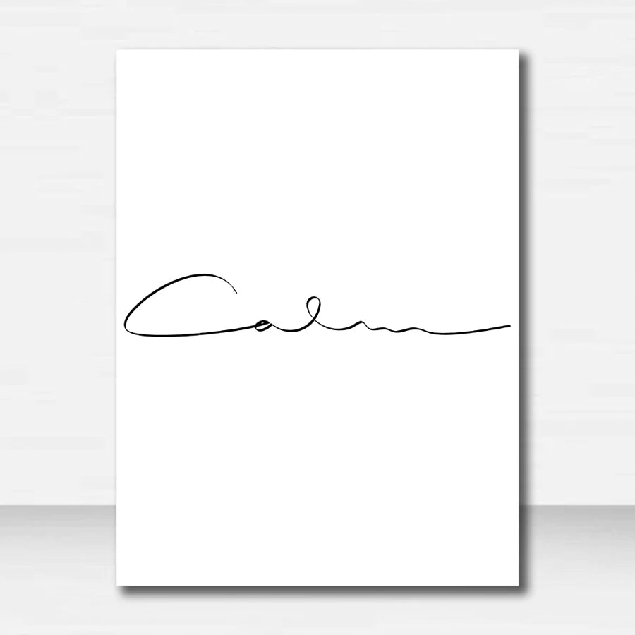 Wall Art Prints Scandinavian Nordic Black and White, Canvas