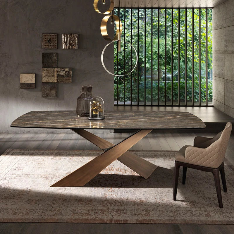 Italian Light Luxury Minimalist Dining Table Lounge High Quality Restaurant Table