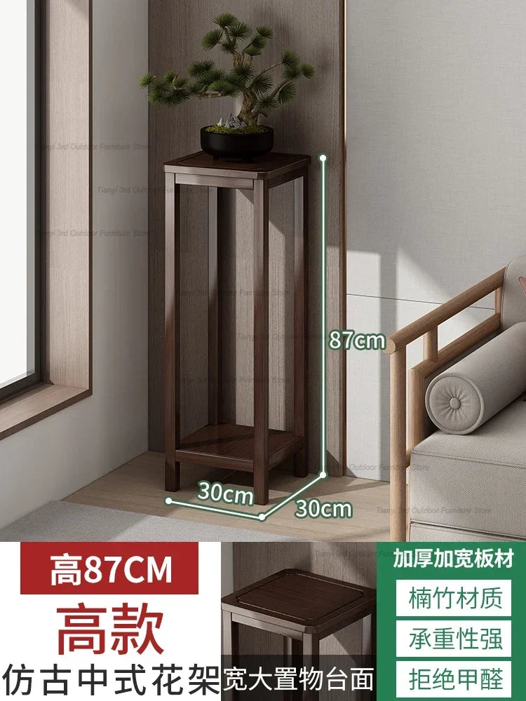 Wood Flower Plant Stands Indoor Outdoor