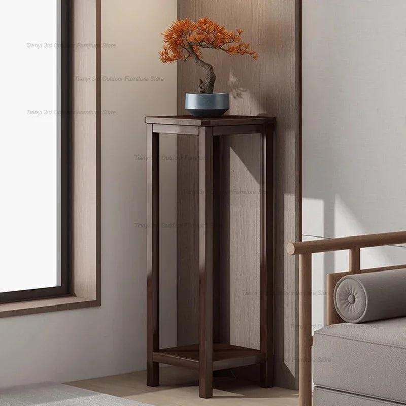 Wood Flower Plant Stands Indoor Outdoor