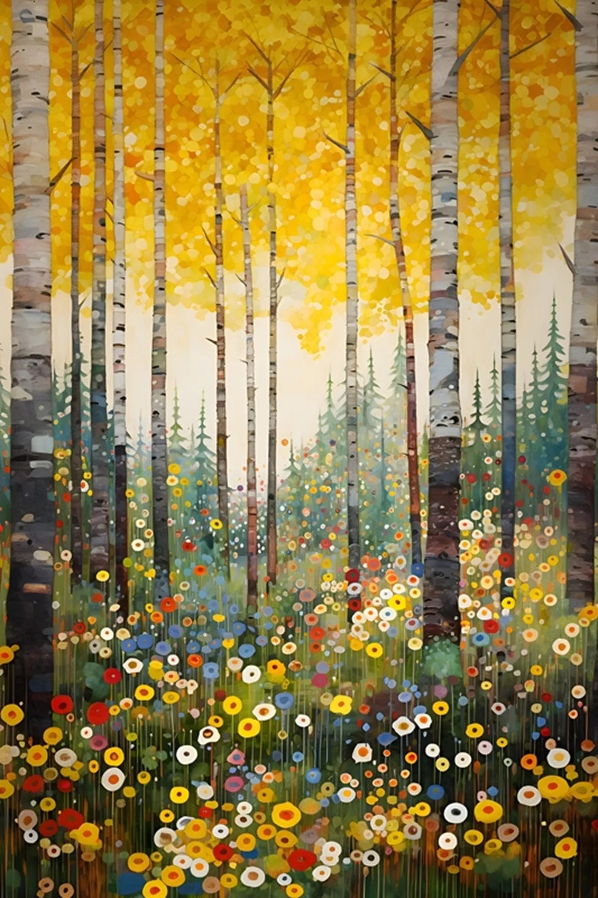 Beautiful Colorful Abstract Flower Canvas Poster Wall Art Pictures