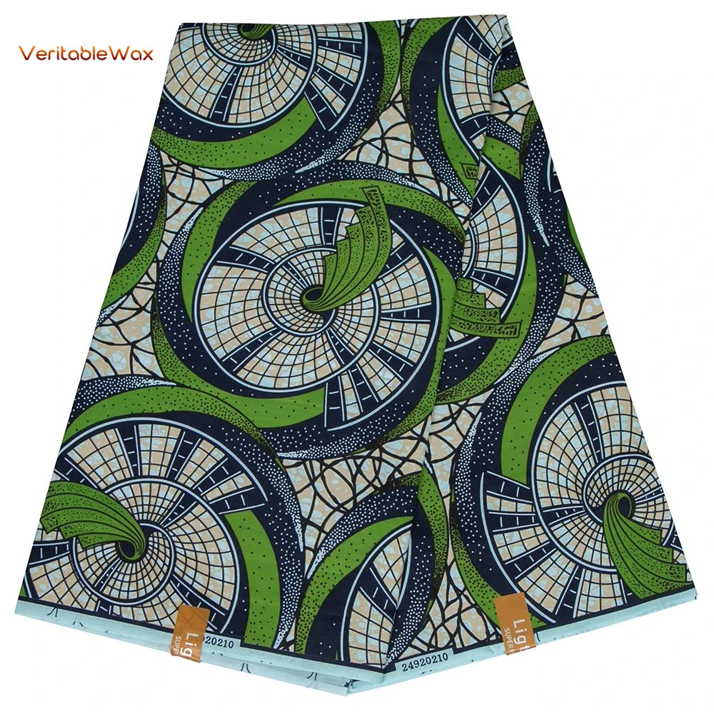 Ankara African Double Print Batik, Real Wax Fabric, Sewing Wedding Dress, Quilting, Polyester