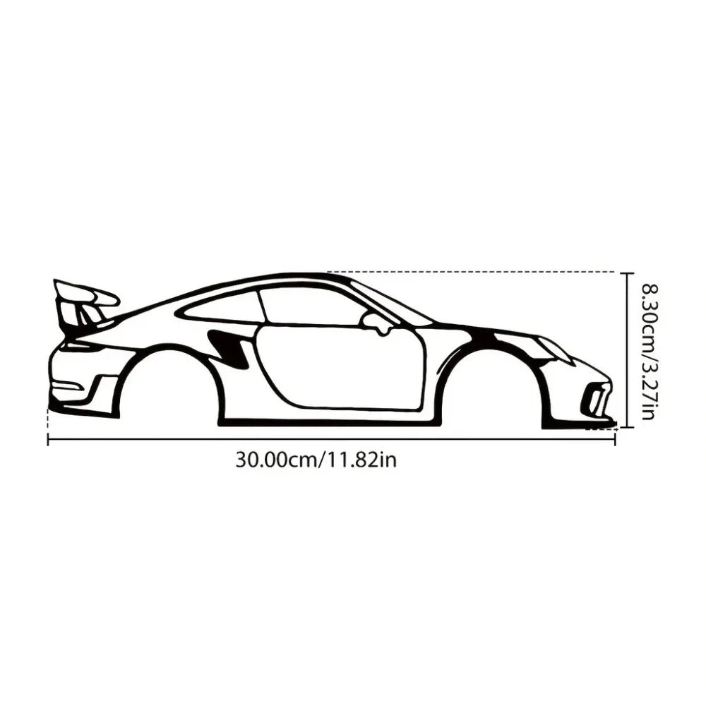 Black Metal Sports Cars Wall Art