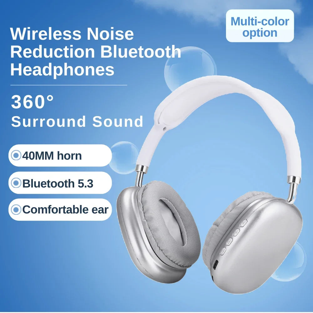 P9 Pro Air Max 5.1 Wireless Bluetooth Headphones Noise Cancelling Pods Over Ear for Any Phone