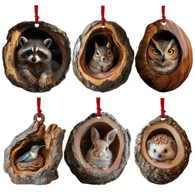 Christmas Decorations Acrylic Animal Hanging Ornaments