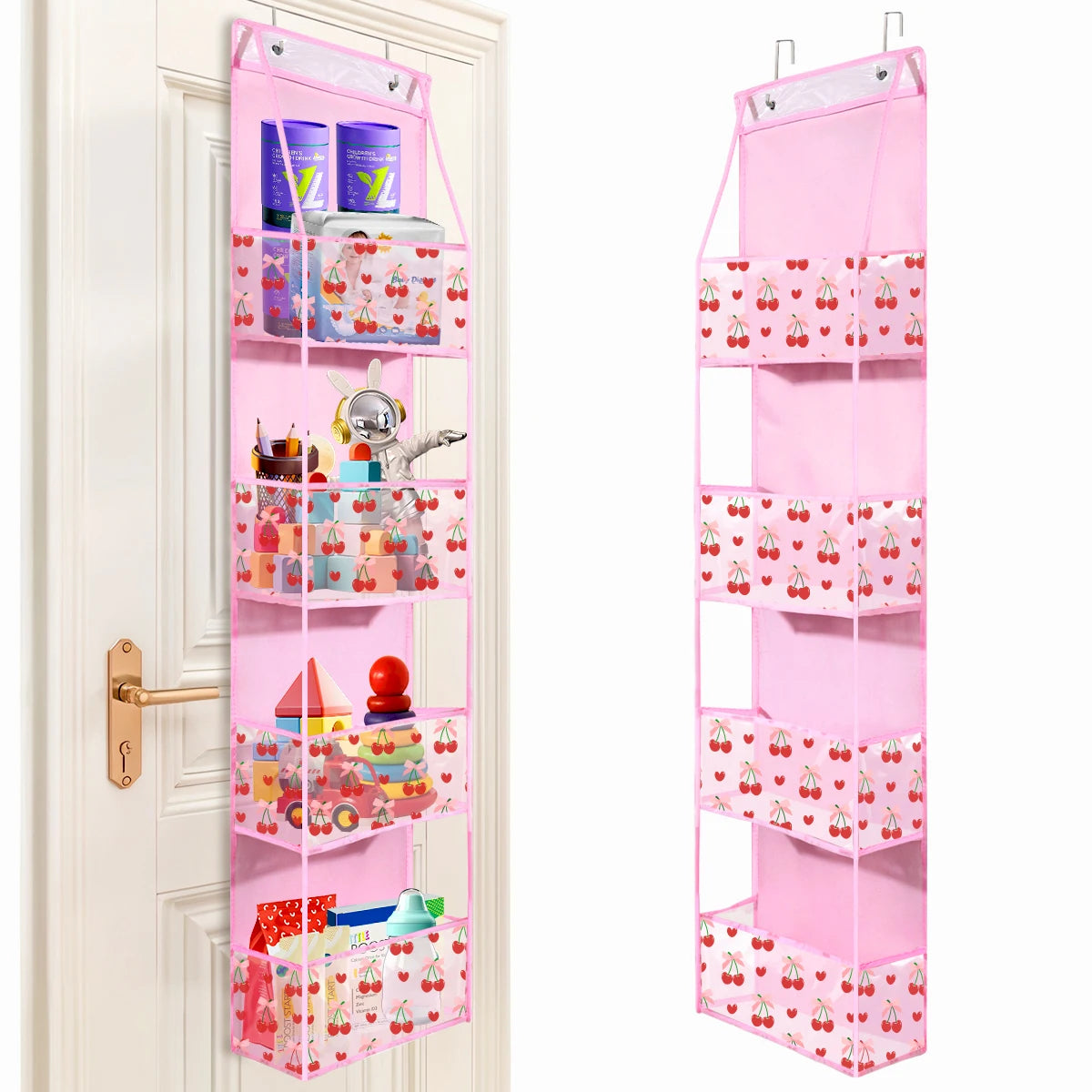 ! PCS 4/6 Layer Over the Door Hanging Organizer, Use for Cosmetics, Storage, Nursery, Bathroom
