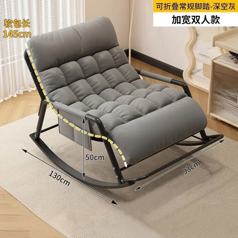 Recliner Rocking Chair, Sitting and Sleeping, Dual Purpose