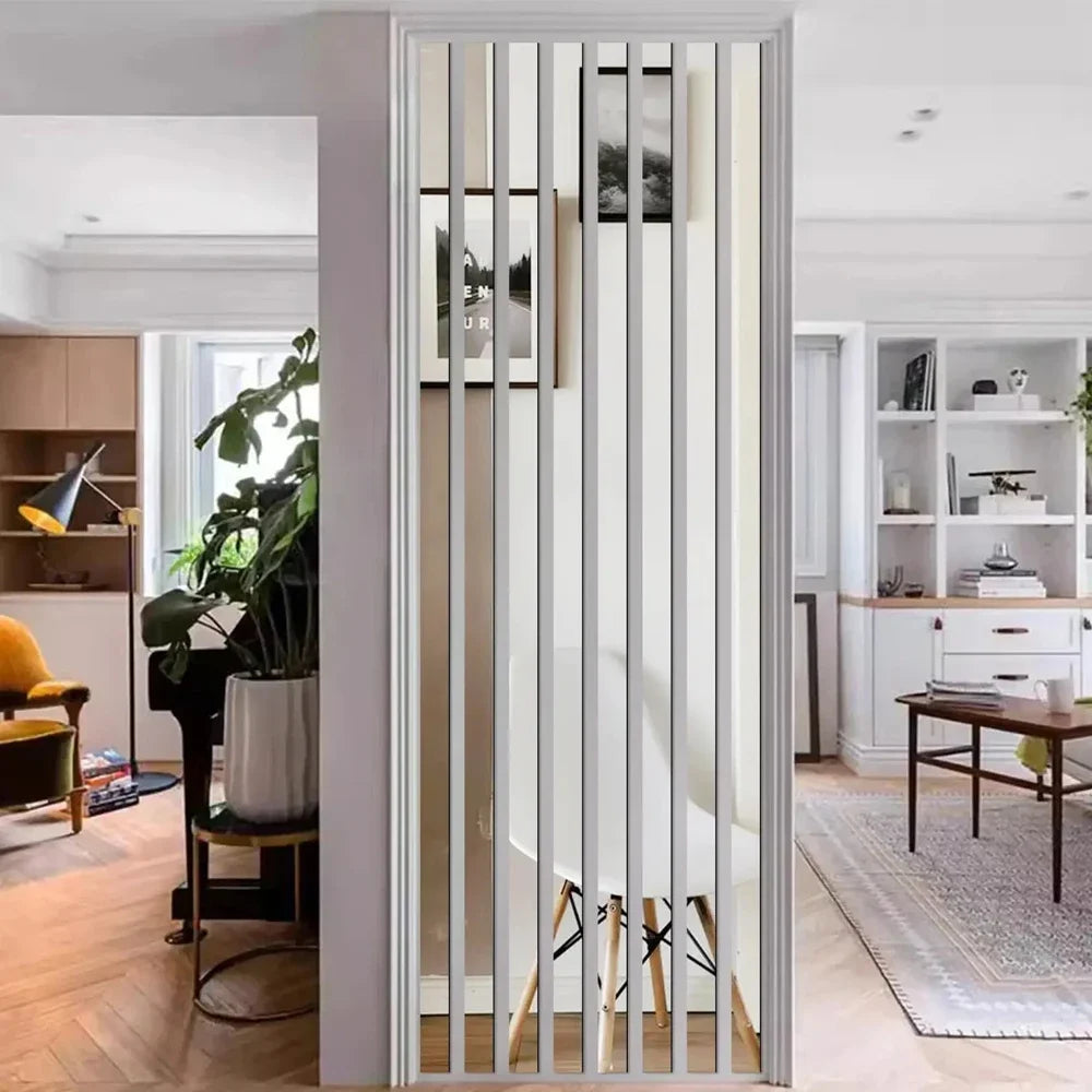 10pcs Strip Wall Mirrors Self-Adhesive Decorative Strips For The Home.