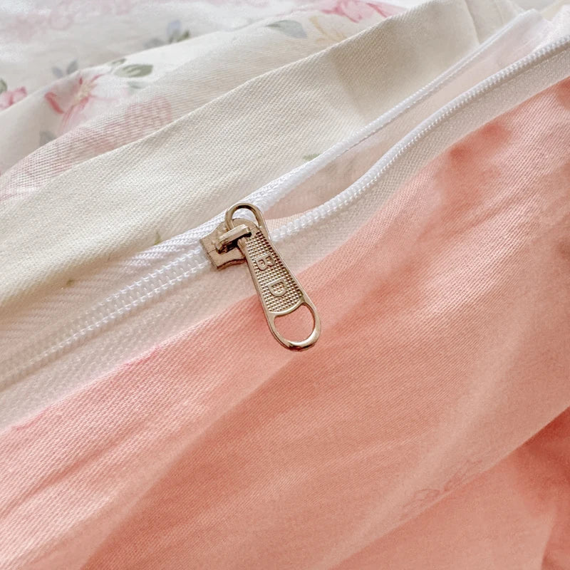 100% Cotton Duvet Cover - Floral Printed Design, Luxury Pre-Washed Finish, Single Duvet Cover for Bedroom - Easy Care