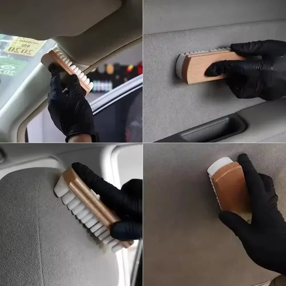 Car Interior Cleaning Brush for Leather, Buckskin, Suede, and Fabric Detail Brush