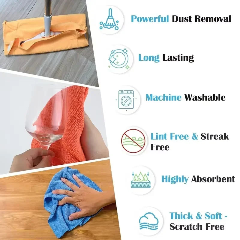 Microfiber cleaning Cloth, Durable, Absorbent