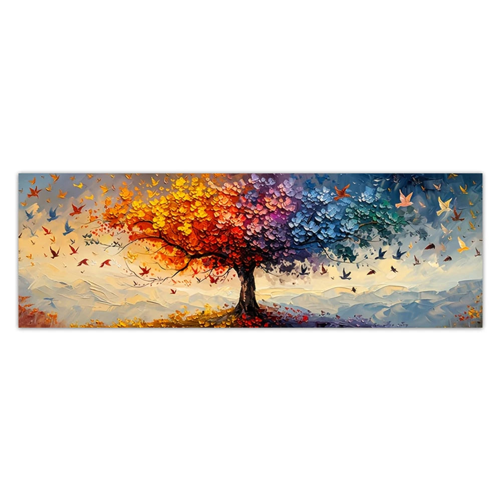 Tree Of Life Large Canvas Wall Art Multicolor Butterfly Art Prints Beautiful colors