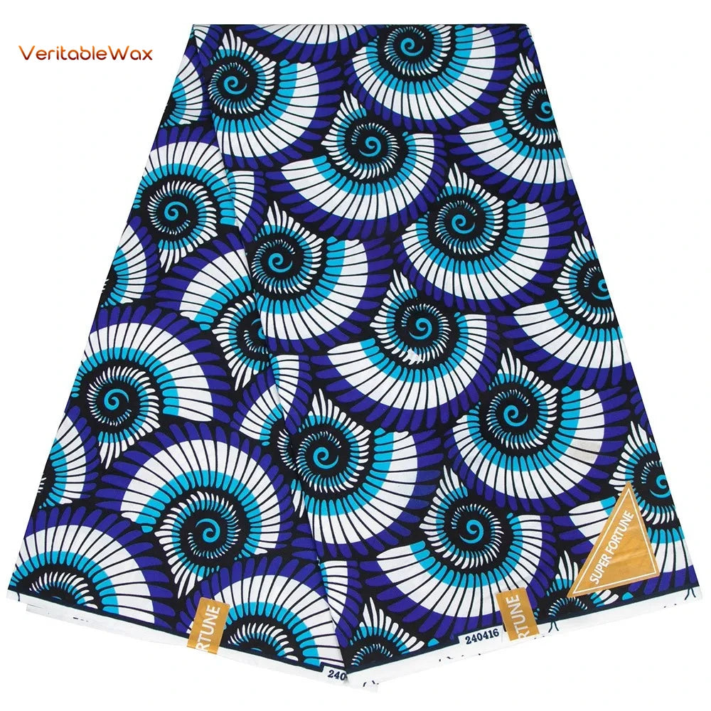 Ankara African Double Print Batik, Real Wax Fabric, Sewing Wedding Dress, Quilting, Polyester