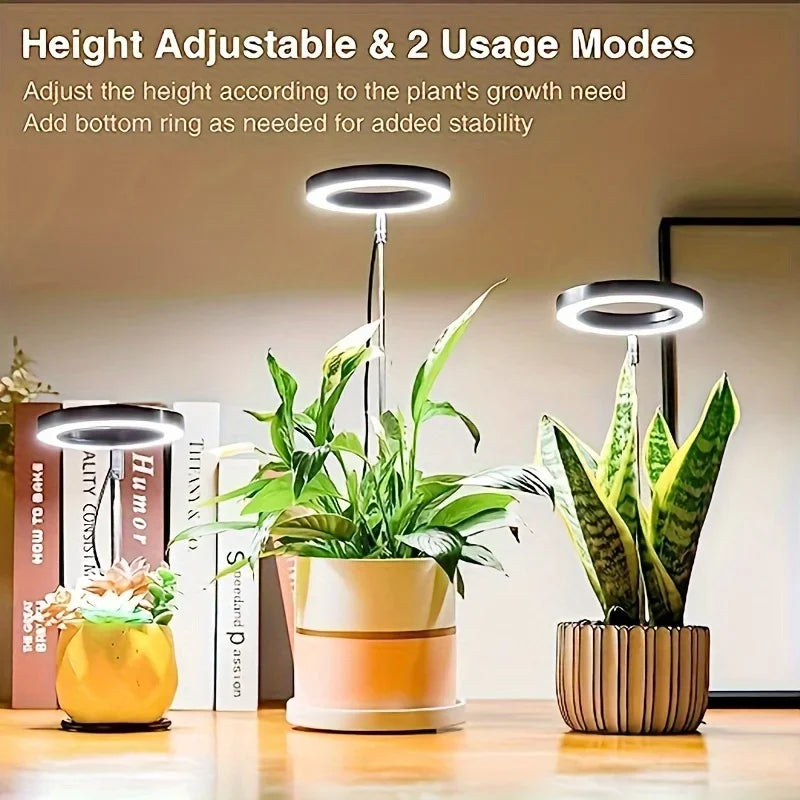 Full Spectrum LED Grow Light Indoor Adjustable, Timer, USB Powered