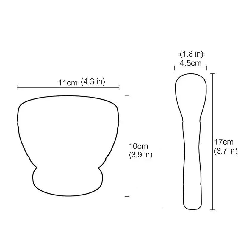 Mortar and Pestle Resin Set For Crushing and Mixing Spice