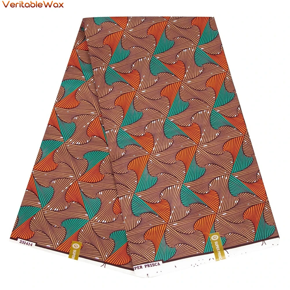 Ankara African Double Print Batik, Real Wax Fabric, Sewing Wedding Dress, Quilting, Polyester