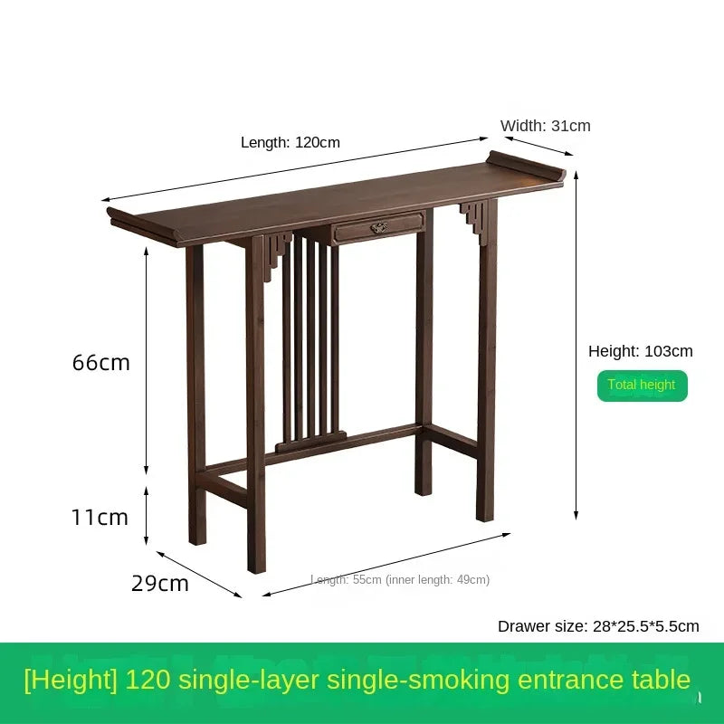 Chinese-Style Foyer or Entrance table, Bamboo and solid Wood