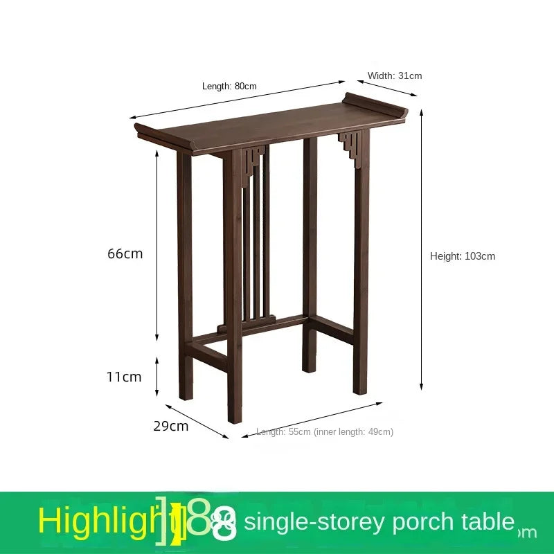 Chinese-Style Foyer or Entrance table, Bamboo and solid Wood
