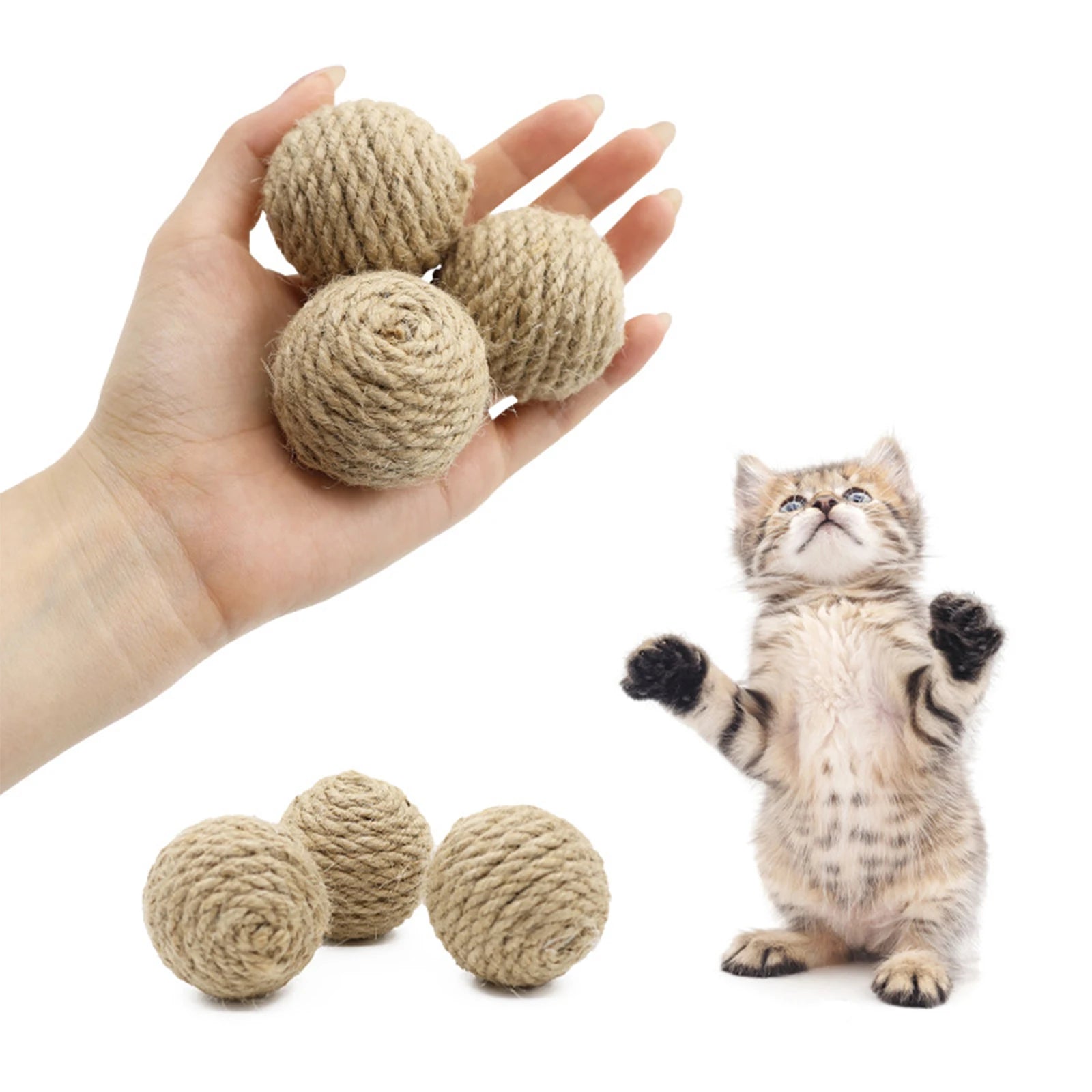 Hemp Rope Interactive Rolling Ball toy
