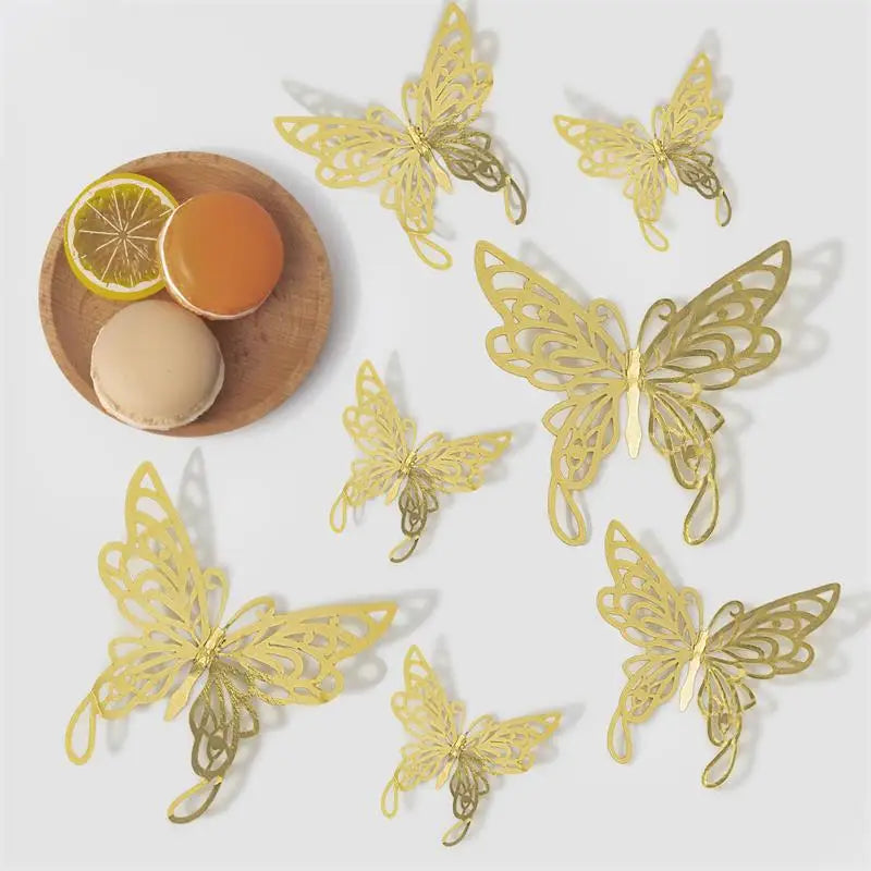 Butterfly 12PCS Hollow Wall Stickers Wall Decorations