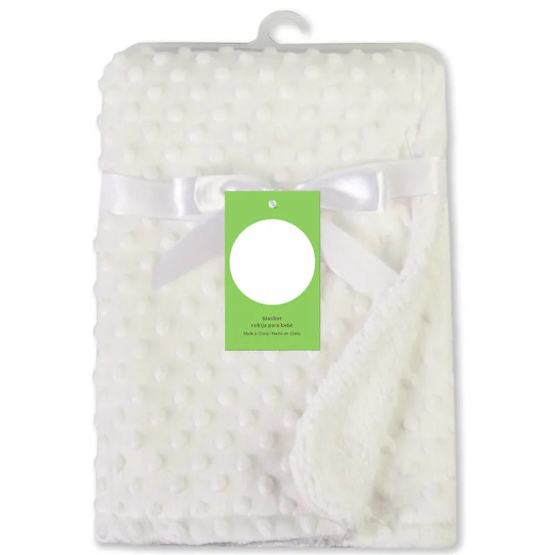 Baby Blanket, Newborn Thermal Soft Fleece Solid Color Quilt